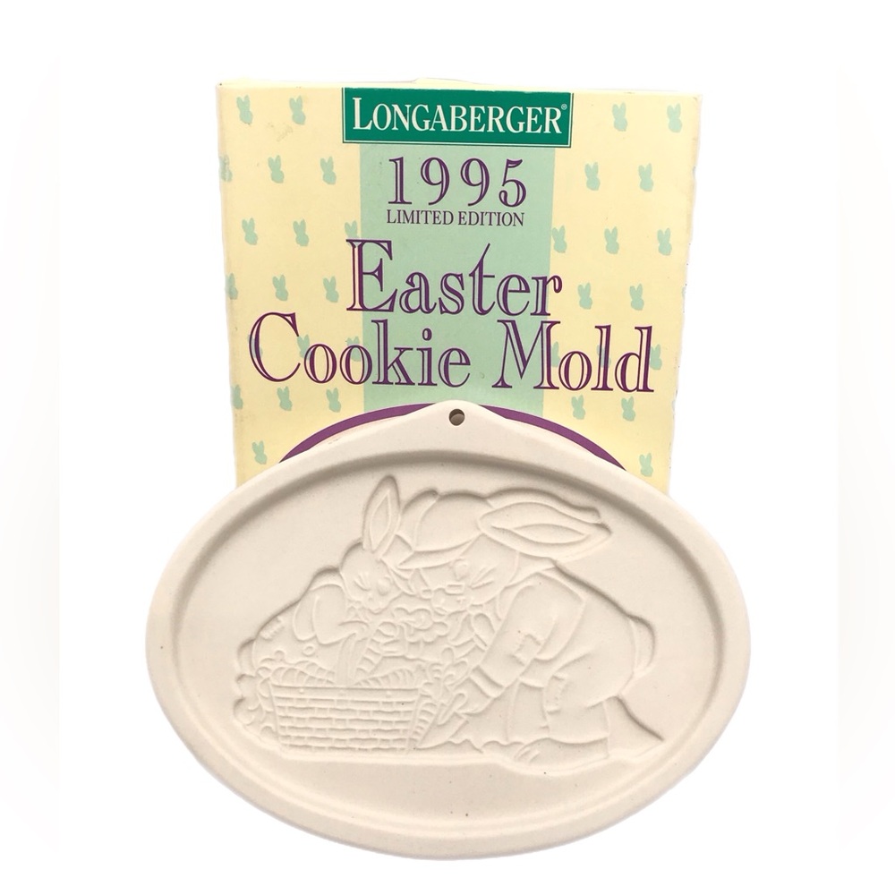 Vintage Longaberger 1995 Ltd Edition‎ Easter Cookie Mold Grandpa Bunny & Herbie